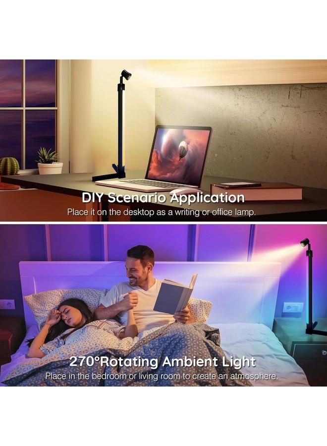 Smart Desk Lamp Creative Atmosphere Reading Lamp RGB Magic Desktop Night Light Bluetooth APP Control Corner Light