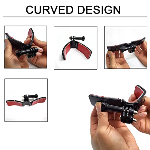 WLPREOE Helmet Chin Mount for GoPro, Adhesive Chin Mount Fit for Full Face Motorcycle Helmet, Immersive POV Recording, Compatible With GoPro Hero 13 12 11 10 9 8 Camera, Helmets Accessories Gear For Man Women - Image 5