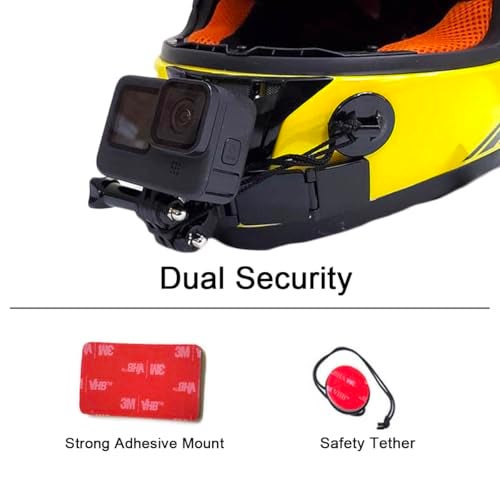 WLPREOE Helmet Chin Mount for GoPro, Adhesive Chin Mount Fit for Full Face Motorcycle Helmet, Immersive POV Recording, Compatible With GoPro Hero 13 12 11 10 9 8 Camera, Helmets Accessories Gear For Man Women - Image 2
