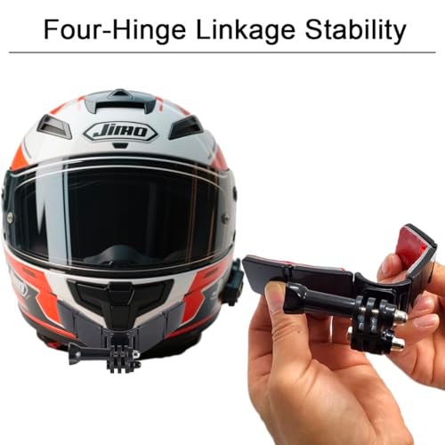 WLPREOE Helmet Chin Mount for GoPro, Adhesive Chin Mount Fit for Full Face Motorcycle Helmet, Immersive POV Recording, Compatible With GoPro Hero 13 12 11 10 9 8 Camera, Helmets Accessories Gear For Man Women - Image 3