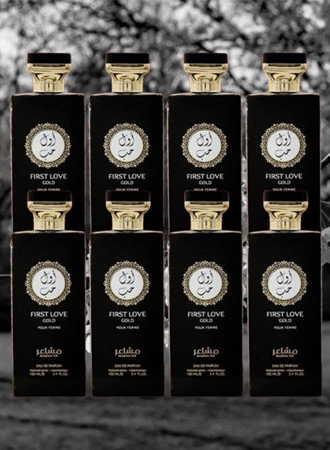 لوف 8 قطع عطر أول حب جولد مشاعر  100 مل - Image 1