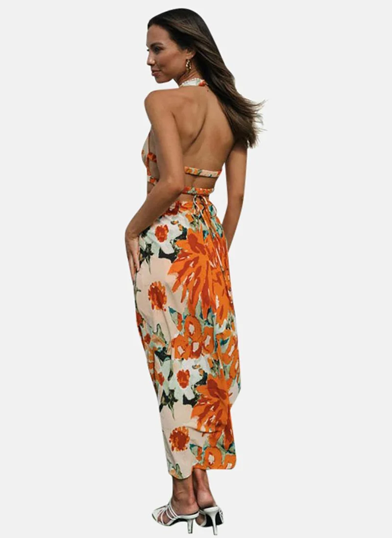 YUNIQEE Floral Cutout Maxi Dress