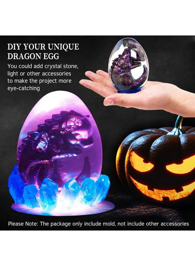 Wehous 3D Dragon Egg Resin Molds Silicone Dragon Silicone Mold Set For Epoxy Resin Casting Ornament Keychain Cute Mold Diy Resin Candle Concrete Cement Polymer Clay Craft  - Image 5