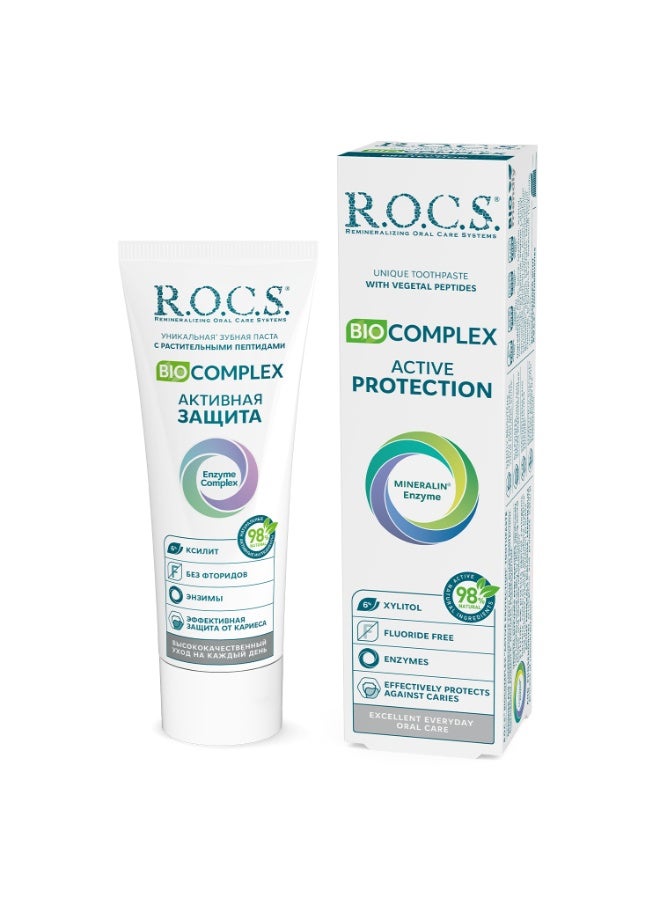 Rocs Toothpaste R.O.C.S BIOCOMPLEX Active Protection, 94 g - Image 1
