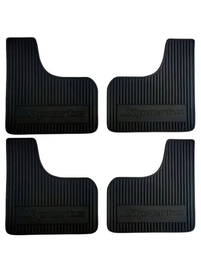 Universal Mud Flaps For SUVs Black Red Four Pack Soft PVC Splash Stone Mud Protection - Image 4