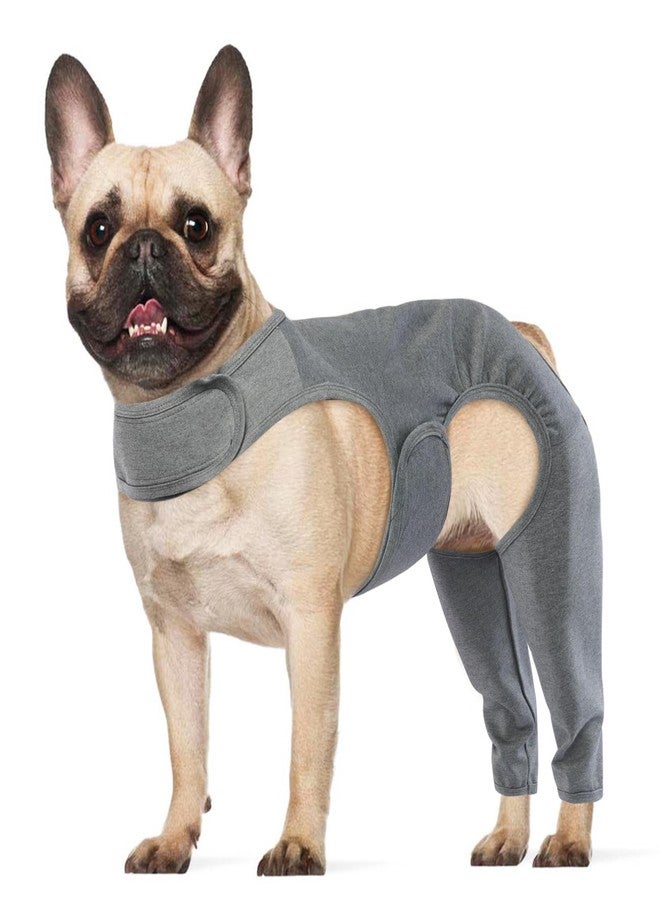 ROZKITCH Dog Leg Sleeve to Stop Licking for Rear Right Left Leg, Pet Prevent Licking Wound Elbow Protector, Leg Protectors Licking for Sprain ACL CCL Arthritis Joint Care Grey S - Image 1