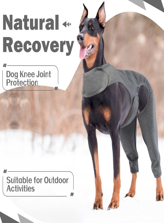ROZKITCH Dog Leg Sleeve to Stop Licking for Rear Right Left Leg, Pet Prevent Licking Wound Elbow Protector, Leg Protectors Licking for Sprain ACL CCL Arthritis Joint Care Grey S - Image 4