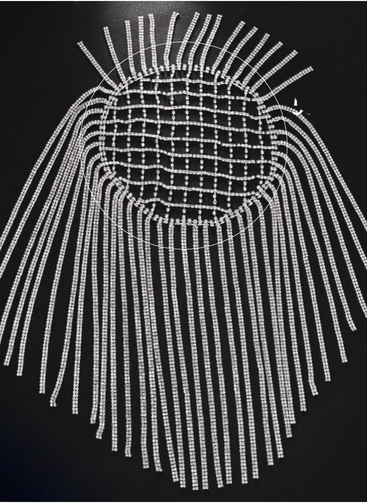 Mark Fairwhale Temperament Pearl Tassel Mask 