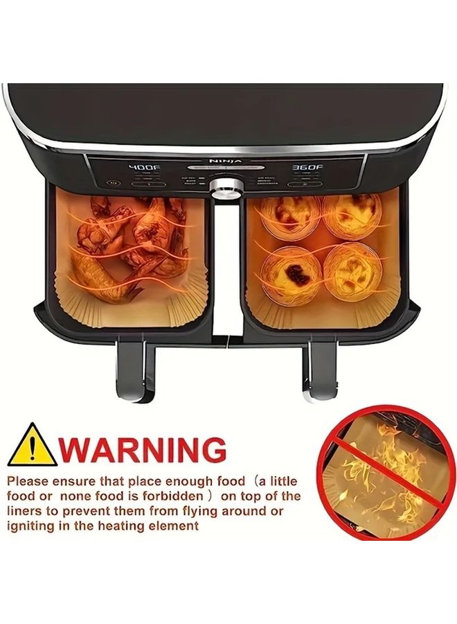Rectangular 100 Pcs Non Stick Disposable Air Fryer Liners Oil Proof Parchment Paper - Image 4