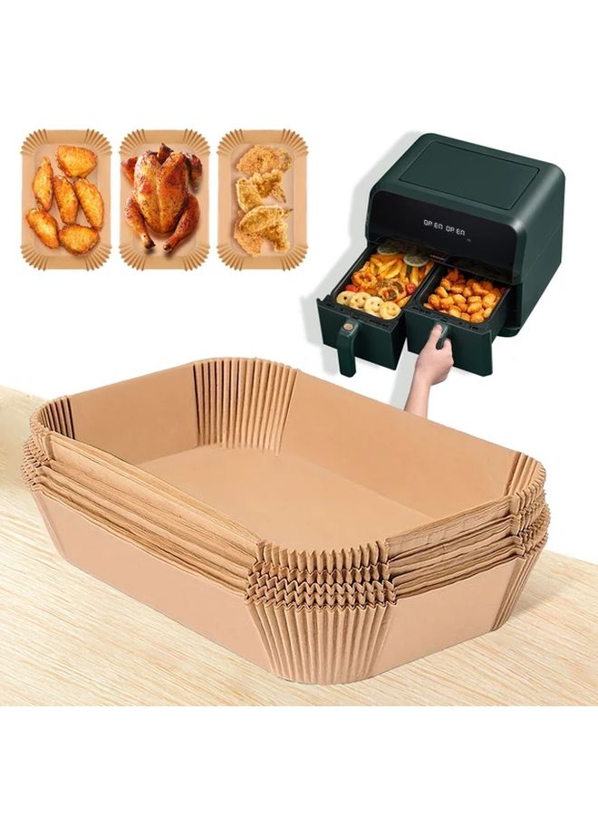 Rectangular 100 Pcs Non Stick Disposable Air Fryer Liners Oil Proof Parchment Paper - Image 2