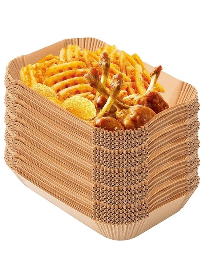 Rectangular 100 Pcs Non Stick Disposable Air Fryer Liners Oil Proof Parchment Paper - Image 1