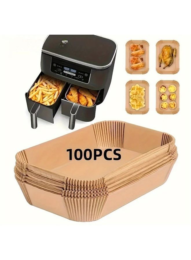 Rectangular 100 Pcs Non Stick Disposable Air Fryer Liners Oil Proof Parchment Paper - Image 3