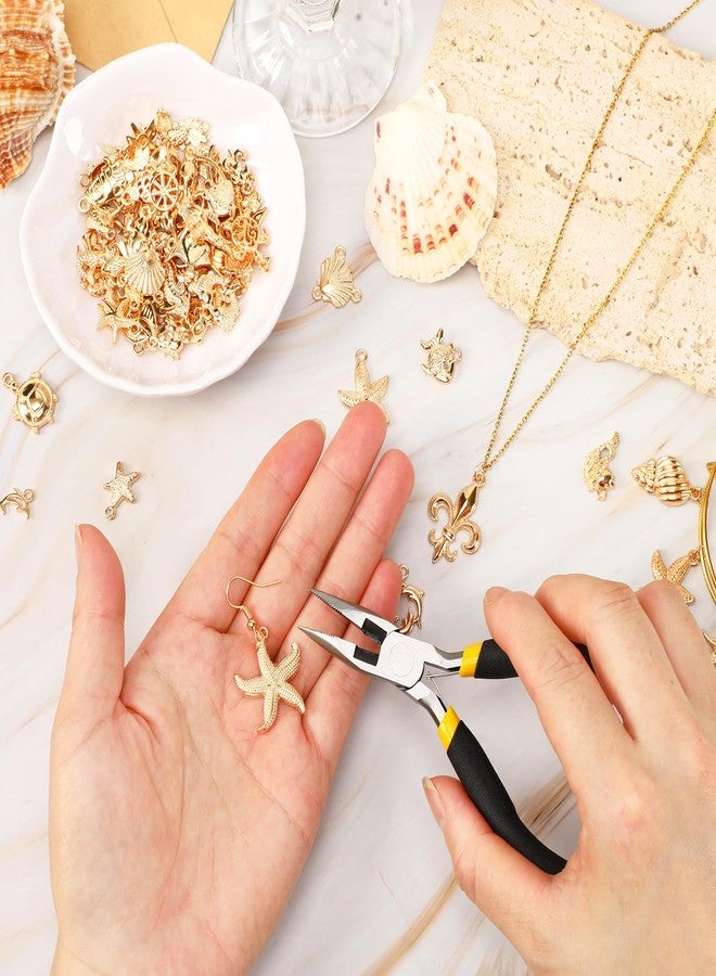 MARFOREVER 120PCS Summer Beach Charms, Assorted KC Gold Sea Ocean Beach Charm Pendants for DIY Bracelet Necklace Earrings Making Crafting - Image 5