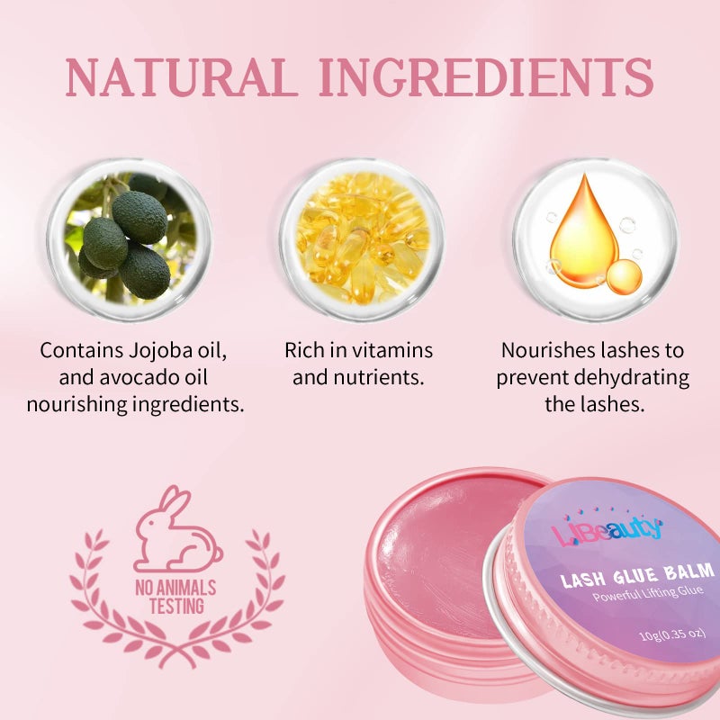 Libeauty Lash Lift Glue Balm Lash Lift Adhesive Strong Sticky Fruit Flavor Eyelash & Eyebrow Perm Glue Balm Brow Lamination Gel - Image 3