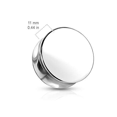 Pierced Owl Solid Stainless Steel Saddle Plug Gauges, Sold As Pair (16mm (5/8")) - Image 3