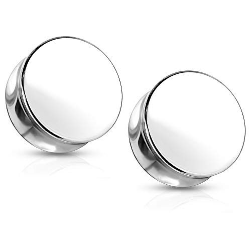 Pierced Owl Solid Stainless Steel Saddle Plug Gauges, Sold As Pair (16mm (5/8")) - Image 1