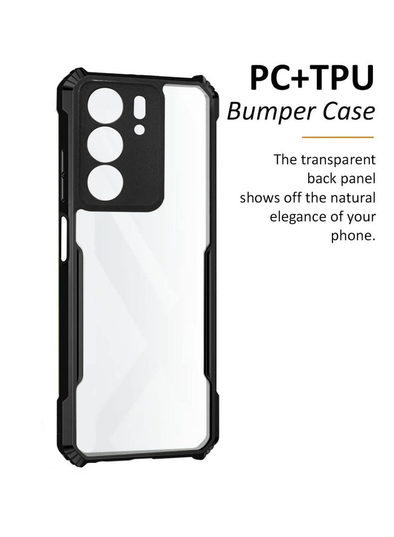 Wtech Realme C75 4G 2024 Hybrid TPU Silicone with Raised Armour Bumpers Slim Case Cover - Black - Image 2