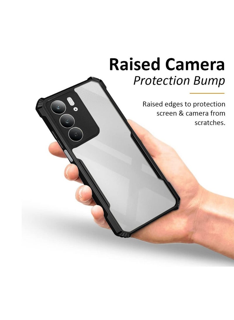 Wtech Realme C75 4G 2024 Hybrid TPU Silicone with Raised Armour Bumpers Slim Case Cover - Black - Image 3