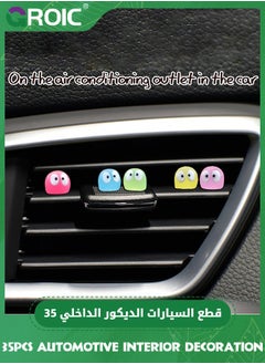 GROIC 35 Pcs Cute Soot Sprites, Automotive Interior Decoration Accessories for Car Rearview Mirror and Dashboard,Cute Anime Decor Automotive Ornament for Home Garden Office,Funny Ornament Gifts(Multicolour)  - Image 2