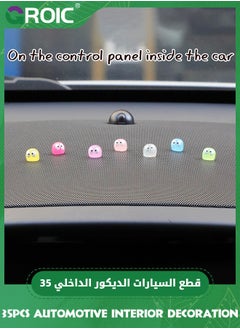 GROIC 35 Pcs Cute Soot Sprites, Automotive Interior Decoration Accessories for Car Rearview Mirror and Dashboard,Cute Anime Decor Automotive Ornament for Home Garden Office,Funny Ornament Gifts(Multicolour)  - Image 4
