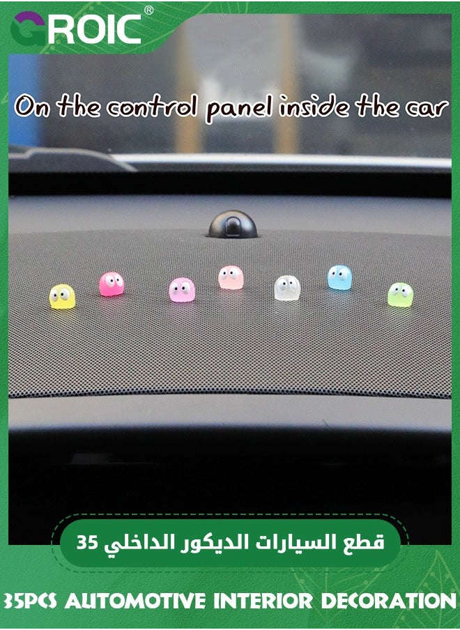 GROIC 35 Pcs Cute Soot Sprites, Automotive Interior Decoration Accessories for Car Rearview Mirror and Dashboard,Cute Anime Decor Automotive Ornament for Home Garden Office,Funny Ornament Gifts(Multicolour)  - Image 4