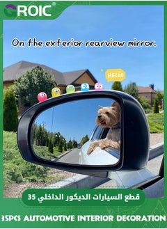 GROIC 35 Pcs Cute Soot Sprites, Automotive Interior Decoration Accessories for Car Rearview Mirror and Dashboard,Cute Anime Decor Automotive Ornament for Home Garden Office,Funny Ornament Gifts(Multicolour)  - Image 3