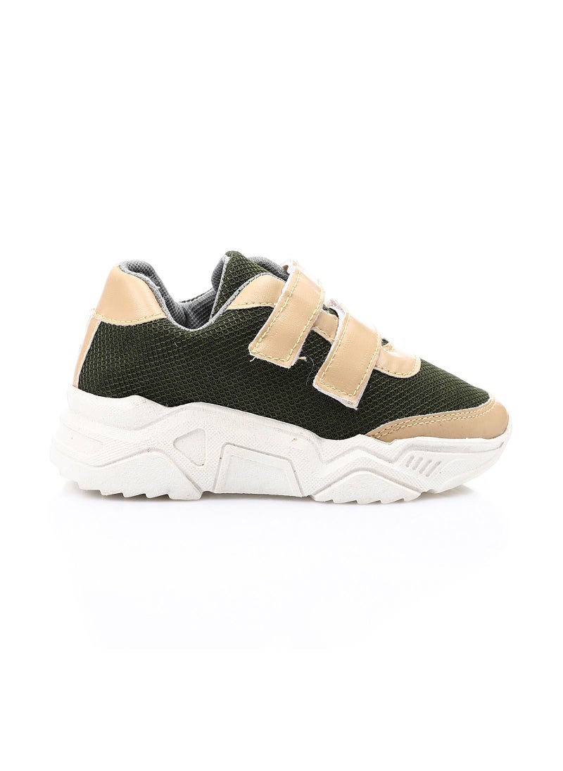 Roadwalker - RHK7755-Two-Tone Faux Leather Velcro-Closure Sneakers for Kids - Image 1