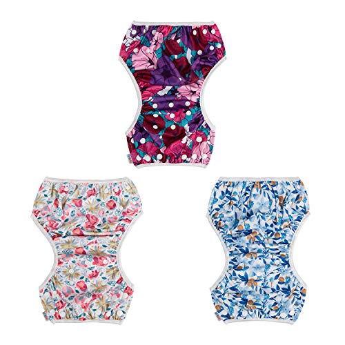 ALVABABY Swim Diapers 3pcs Reusable & Adjustable 0-2 Years Baby Girl 3SWY03 - Image 3