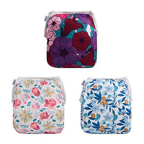 ALVABABY Swim Diapers 3pcs Reusable & Adjustable 0-2 Years Baby Girl 3SWY03 - Image 2
