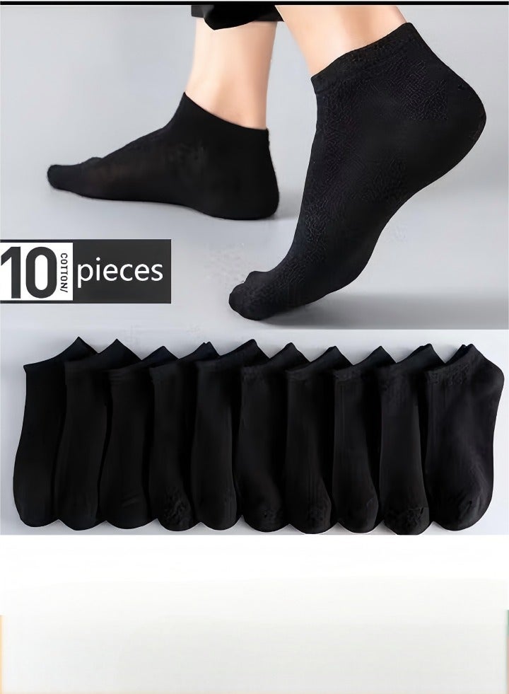 10 أزواج من الجوارب القصيرة للجوارب للرجال/النساء، حزمة جوارب رياضية رقيقة، جوارب مريحة وقابلة للتنفس - Image 1