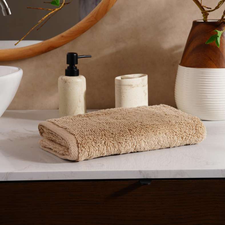 Pan Home Avenue Cloud Hand Towel - Camel