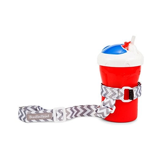BooginHead Baby Toddler SippiGrip Sippy Cup Holder Strap, Chevron Gray - Image 4