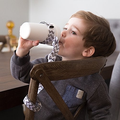 BooginHead Baby Toddler SippiGrip Sippy Cup Holder Strap, Chevron Gray - Image 5