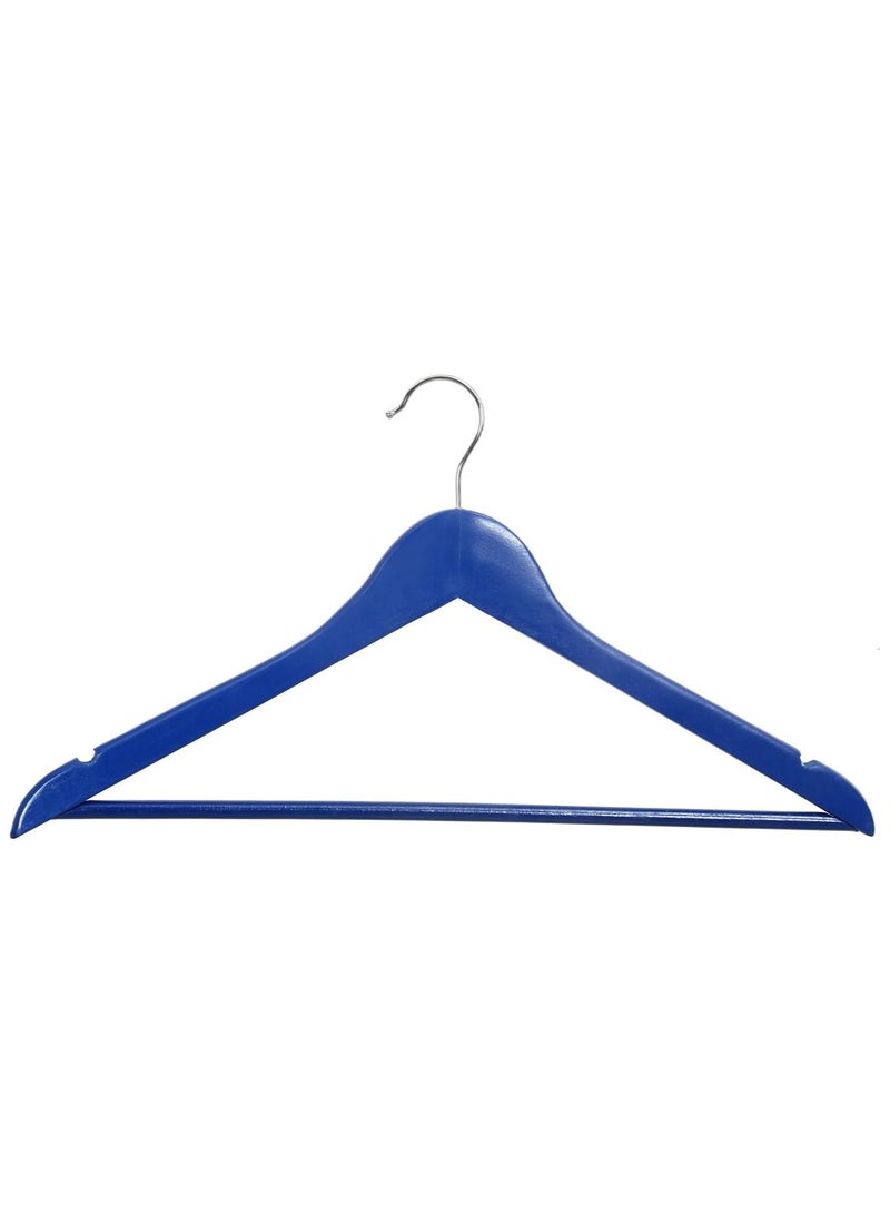 Harmony Homes Plastic Clothes Hangers Non-Slip 24 Pack – Durable Space Saving  Hangers for Shirts, Suits, Coats & Sweaters (Blue) - Image 2