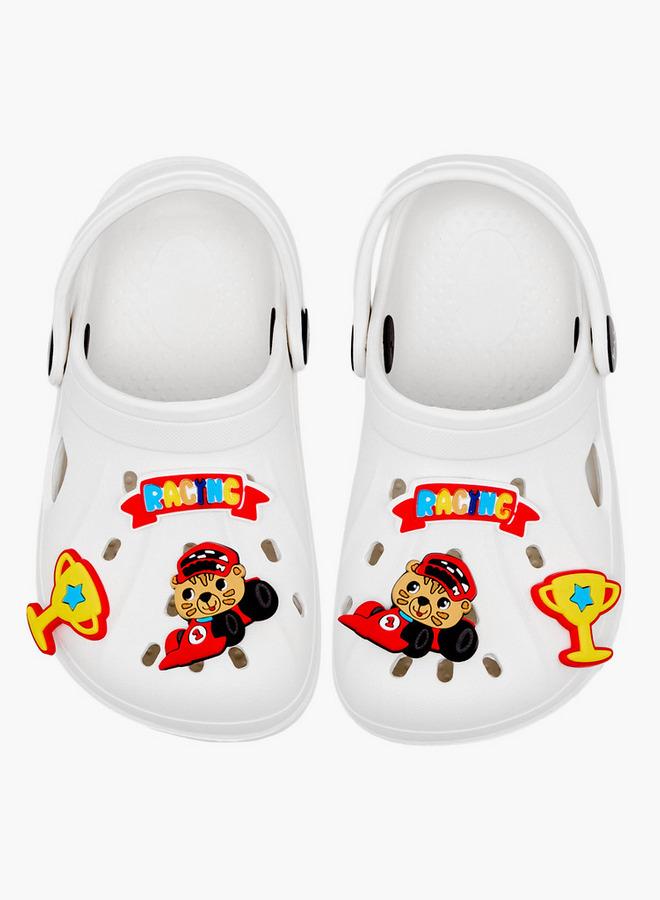 Aqua Boys Racing Jibbitz Clogs - Image 1