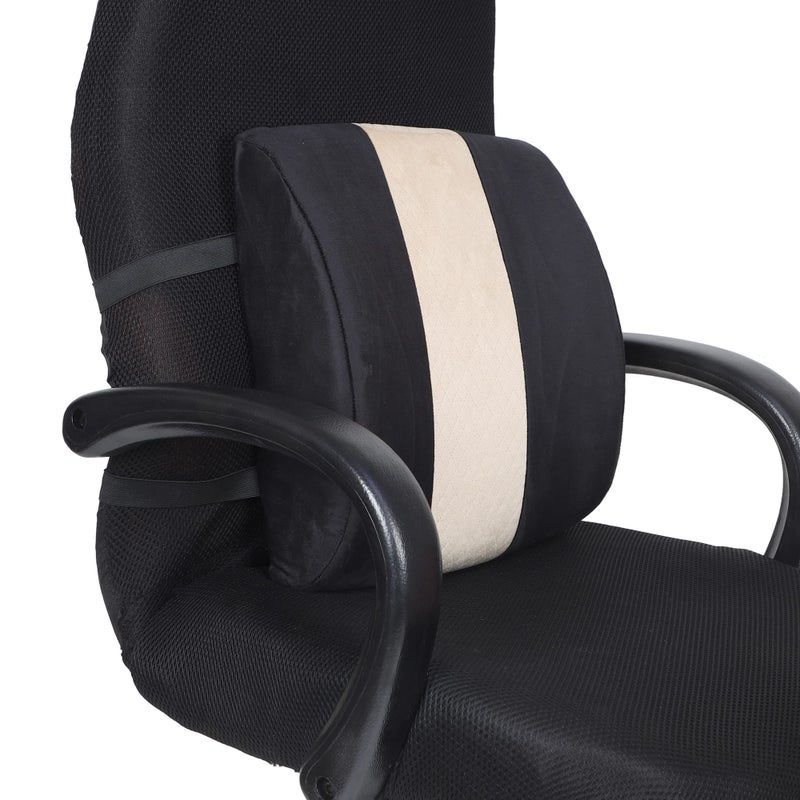 Cushows Memory Foam Lumbar Back Support Pain Relief Pillow for Back Pain, Office Chair, Car Seat, Posture Correction with Adjustable Belts (15 "x 15" inch) - Image 4