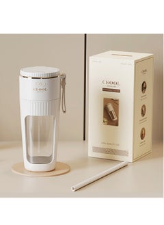 Portable Blender, Personal Blender for Shakes and Smoothies, Mini Blender Bottle USB Rechargeable, Portable Juicer Cup with 10 Blades and Removable Straw for Kitchen, Gym, Office