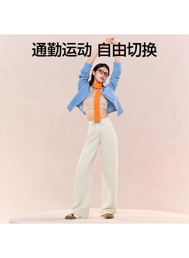 SIINSIIN Curved Knife Joggers Fleece Pants Women'S Winter 2025 New Fashion Straight Leg Banana Pants Loose Sports Casual Pants - Image 5