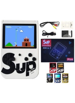 Generic SUP Game Box Plus 400 in 1 Retro Games UPGRADED VERSION mini Portable Console Handheld Gift Kids Boys/Girls 3,4,5,6,7,8,9,10 Years White  - Image 1