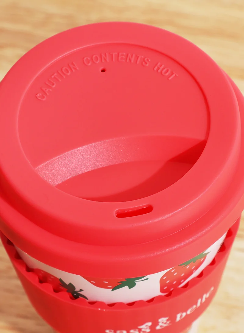 Sass & Belle Strawberry Travel Coffee Cup