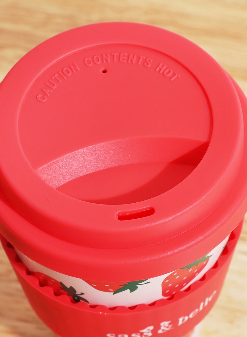 Sass & Belle Strawberry Travel Coffee Cup - Image 3