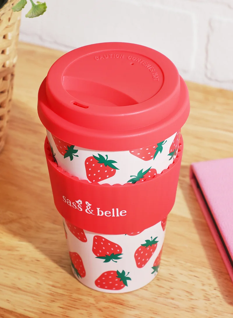 Sass & Belle Strawberry Travel Coffee Cup