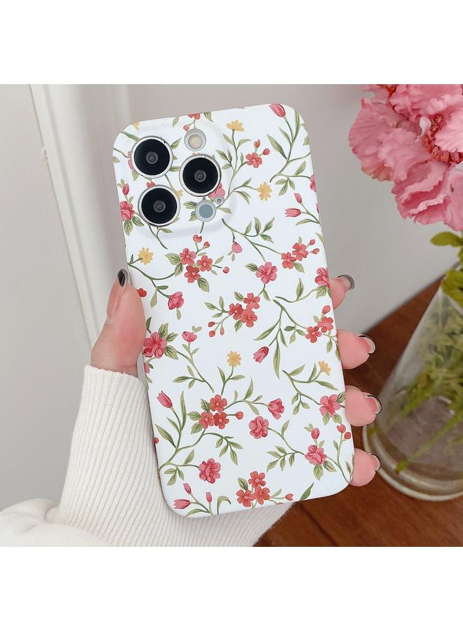 S-TOP Case For iPhone 13 Pro Max Water Sticker Flower Pattern PC Phone Case - Image 1