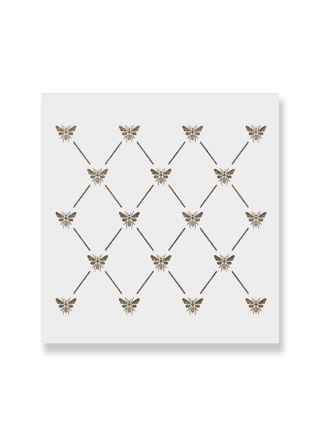 Stencil Revolution French Bee Trellis Stencil - DIY Wallpaper Alternative - Easily Brighten Up Your Home with This Reusable Wall Pattern Stencil - Image 1
