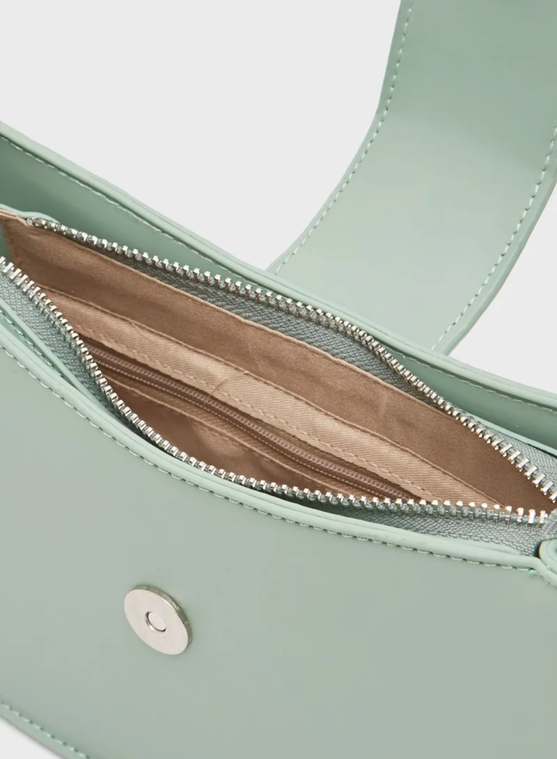 shoexpress Zip Closure Button Detail Crossbody