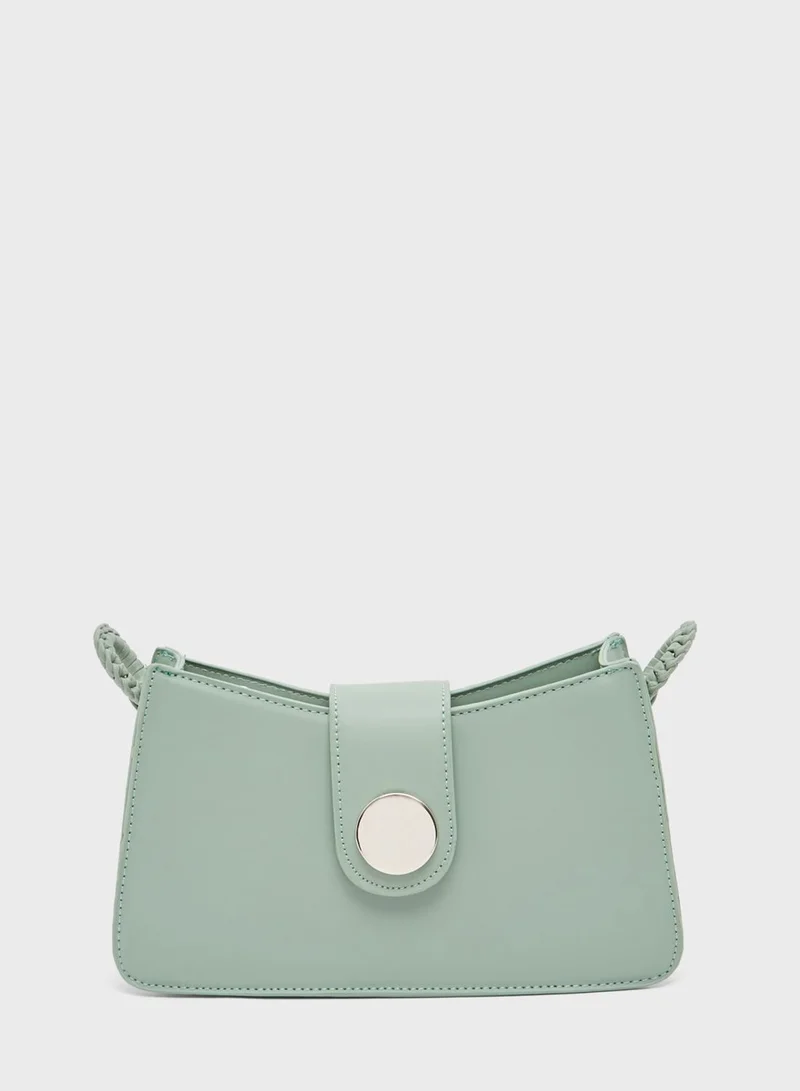 shoexpress Zip Closure Button Detail Crossbody