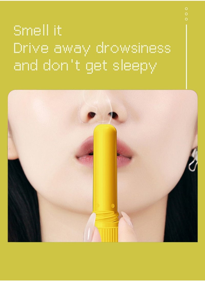 OUZHINI Lemon Fragrance Essential Oil Stick Cool Refreshing Natural Breathe Vapor Stick to Enhance Breathing Boost Focus and Provide Fresh Cooling Sensation for Driving Working Studying  - Image 4