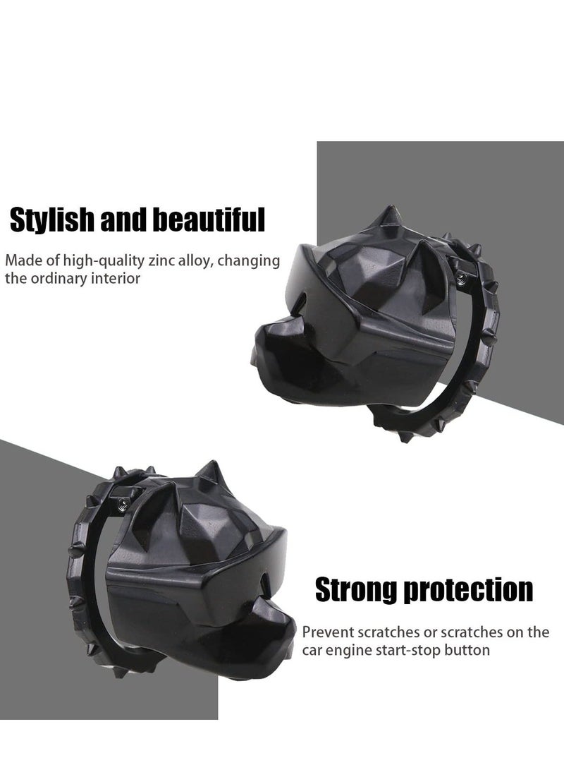 MUNTAQI Bully Dog Push Start on Cover for Cars Stylish Interior Accessory for SUV Truck Black - Image 3