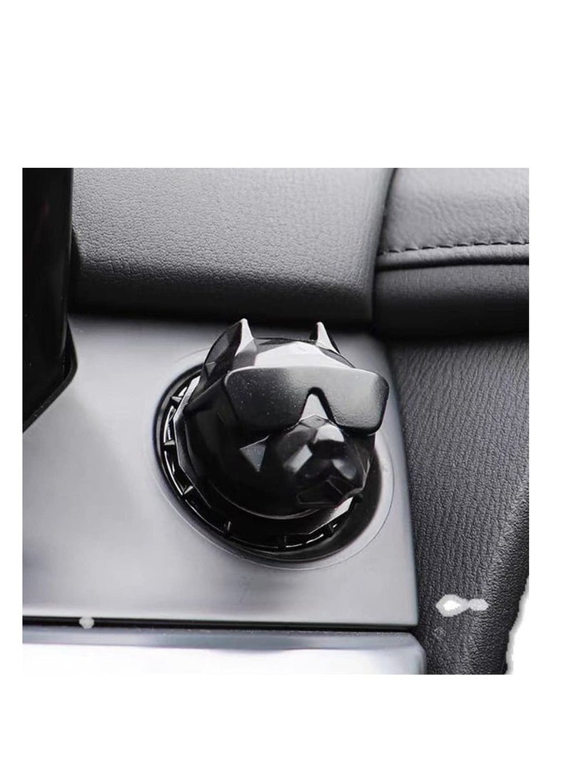 MUNTAQI Bully Dog Push Start on Cover for Cars Stylish Interior Accessory for SUV Truck Black - Image 1