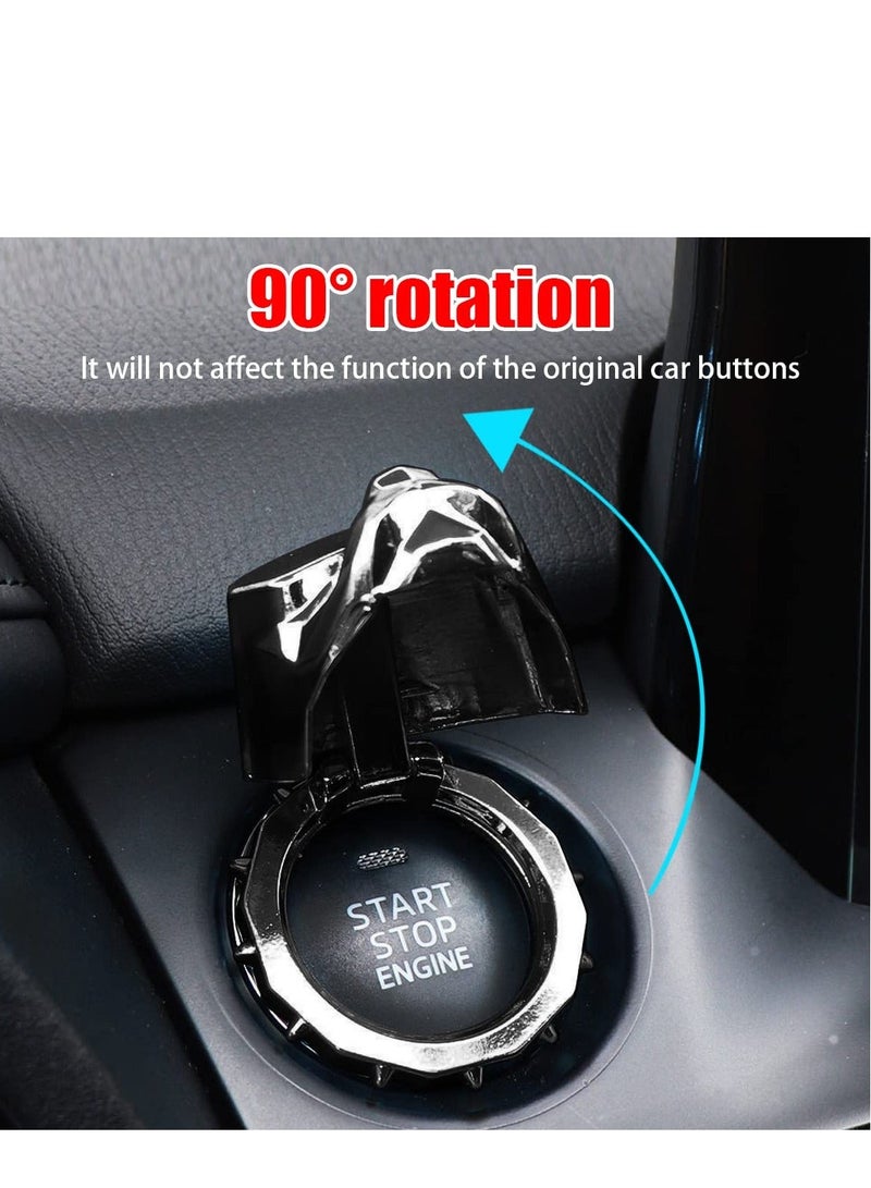 MUNTAQI Bully Dog Push Start on Cover for Cars Stylish Interior Accessory for SUV Truck Black - Image 2